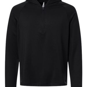 Alternative view of Team 365 Men's Qualify Quarter-Zip Hooded Pullover