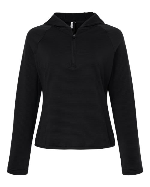 Team 365 Women's Qualify Quarter-Zip Hooded Pullover - Image 2