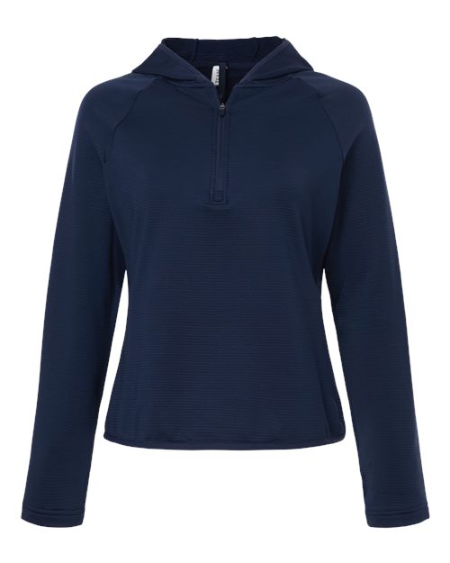 Team 365 Women's Qualify Quarter-Zip Hooded Pullover - Image 3