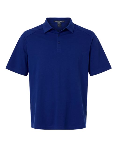 Devon & Jones Men's Seaton Pebble Textured Polo - Image 6