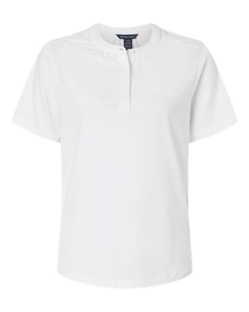 Devon & Jones Women's Seaton Pebble Textured Polo - Image 7