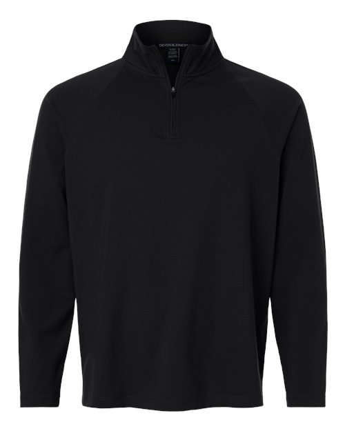 Devon & Jones Men's Seaton Pebble Textured Quarter-Zip Pullover - Image 3