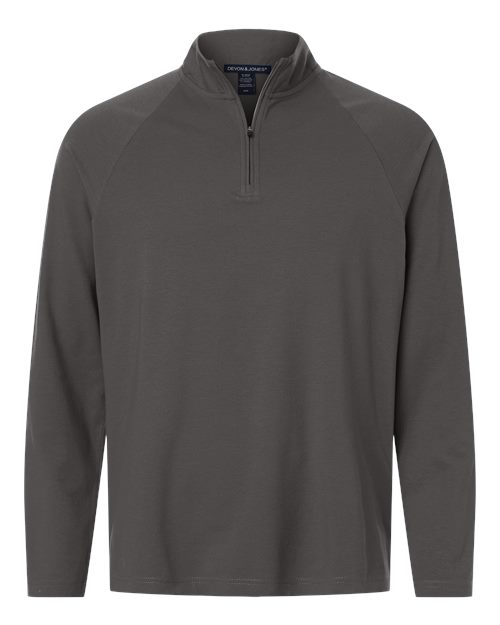 Devon & Jones Men's Seaton Pebble Textured Quarter-Zip Pullover - Image 5