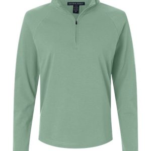 Alternative view of Devon & Jones Women's Seaton Pebble Textured Quarter-Zip Pullover