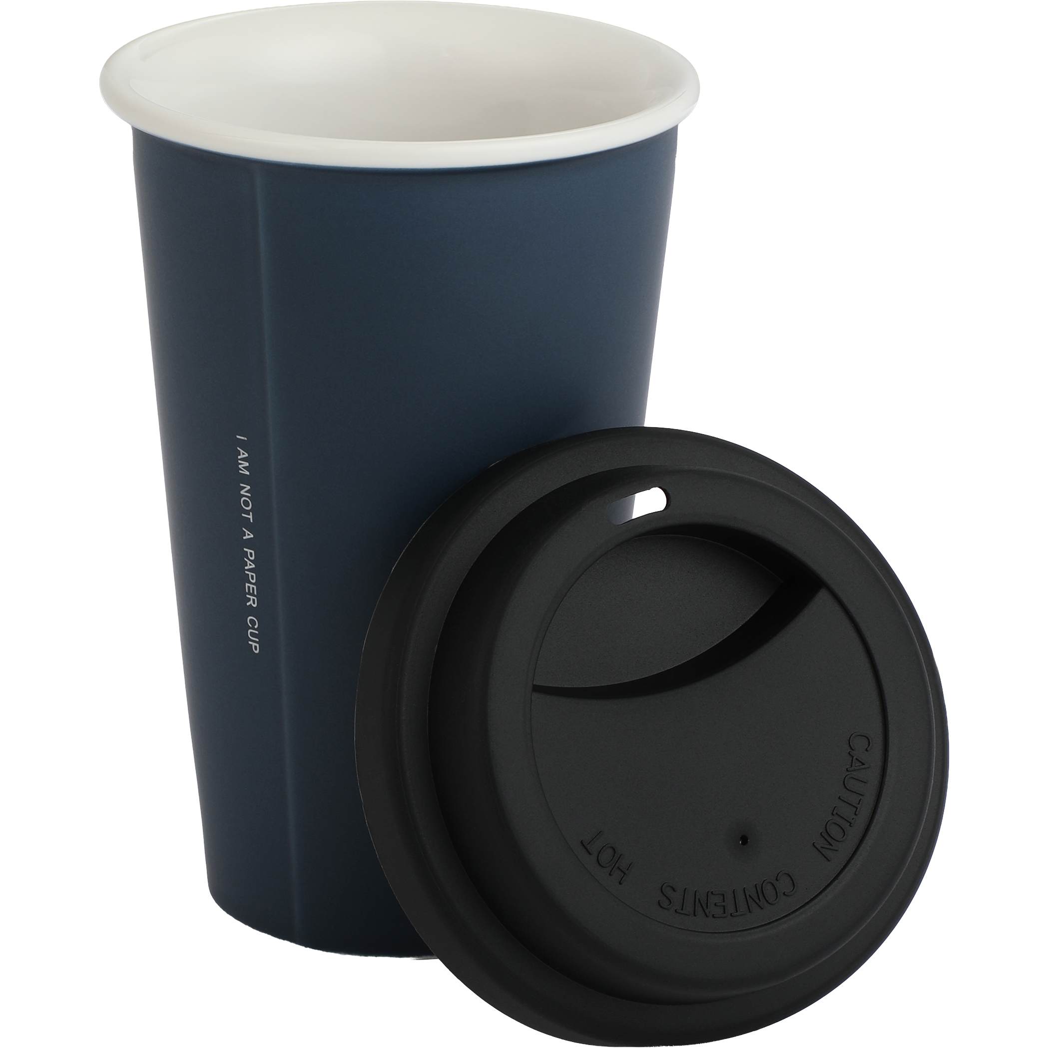 I'm Not a Paper Cup 10 oz Ceramic Tumbler with Silicone Lid - Image 7