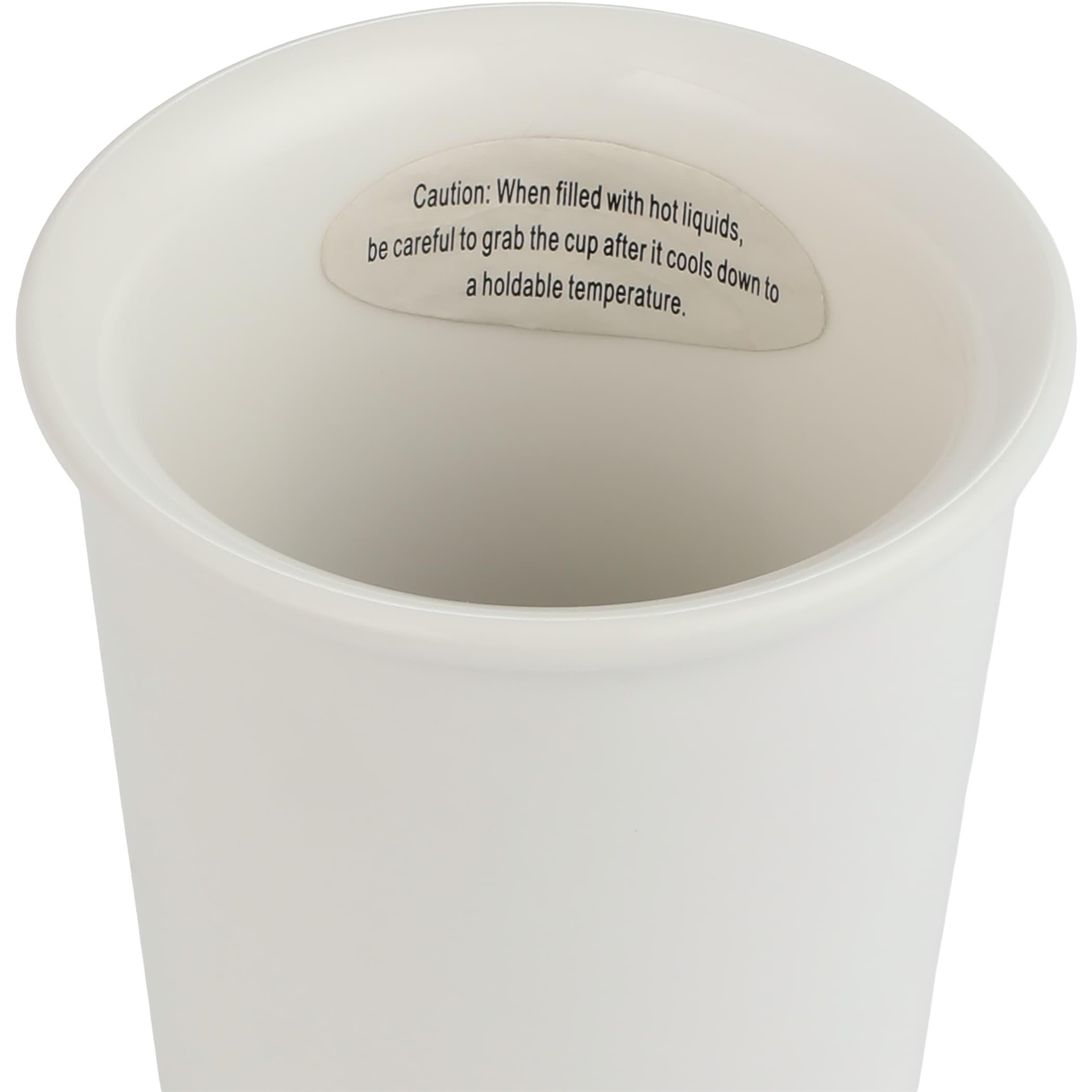 I'm Not a Paper Cup 10 oz Ceramic Tumbler with Silicone Lid - Image 5
