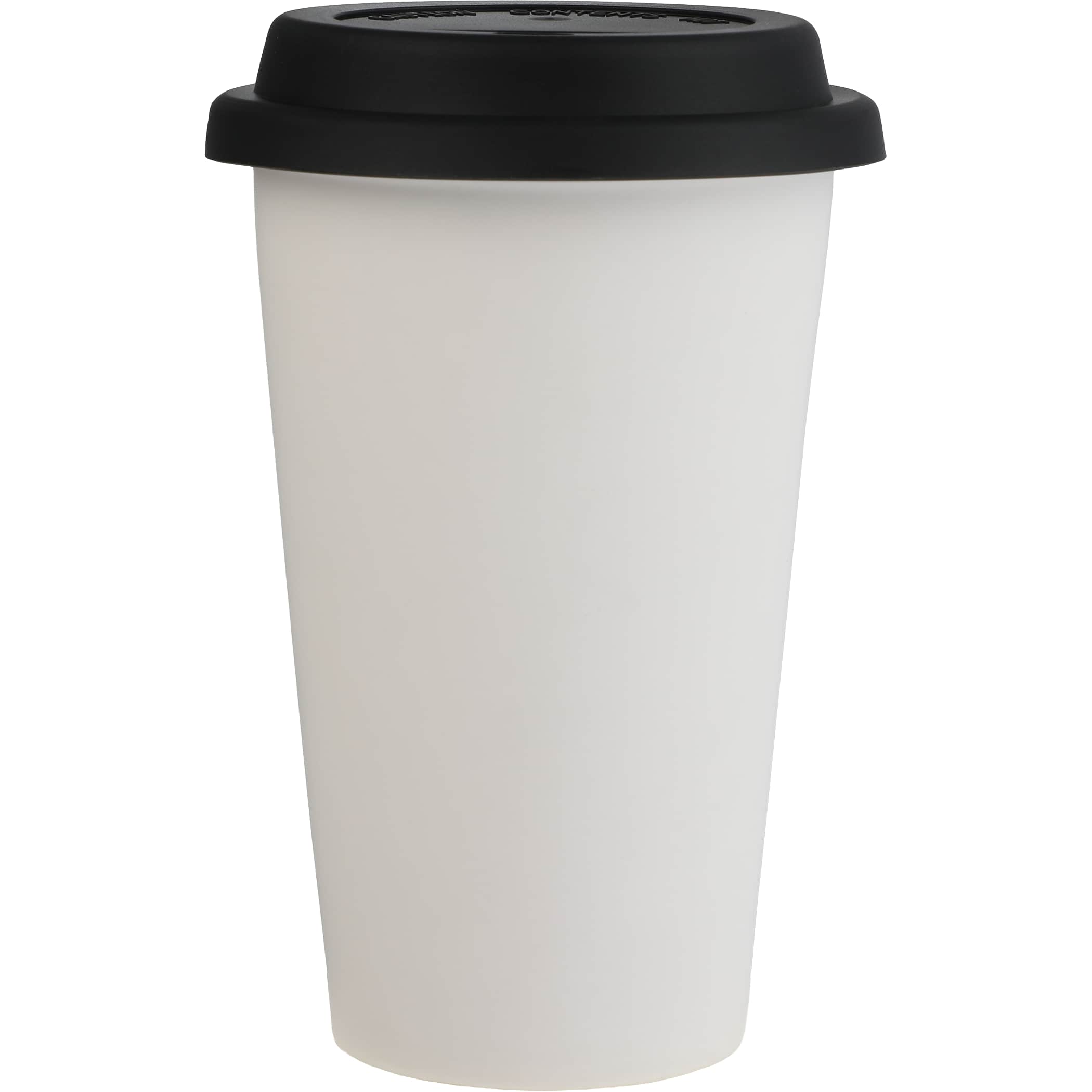 I'm Not a Paper Cup 10 oz Ceramic Tumbler with Silicone Lid - Image 4
