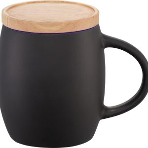 Hearth Ceramic Mug with FSC®100% Wood Lid/Coaster 15oz