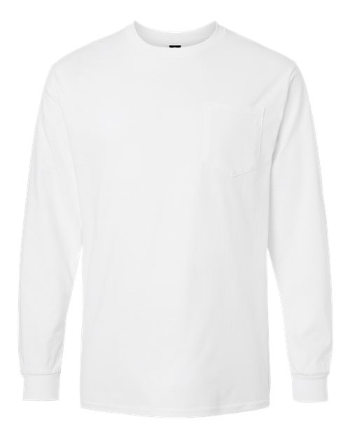 Gildan Unisex Ultra Cotton® Long Sleeve Pocket T-Shirt - Image 6