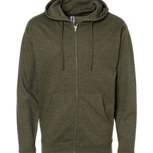 Alternative view of Independent Trading Co. Unisex Midweight Full-Zip Hooded Sweatshirt