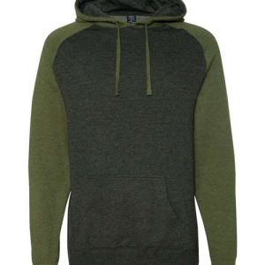 Alternative view of Independent Trading Co. Unisex Raglan Hooded Sweatshirt