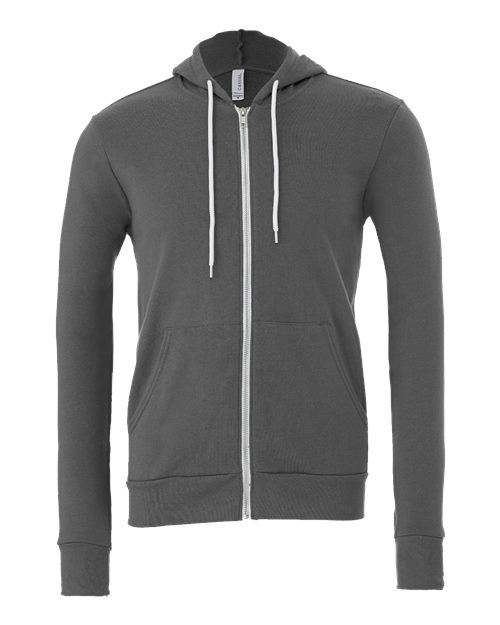 BELLA + CANVAS Unisex Sponge Fleece Full-Zip Hoodie Sweatshirt - Image 3