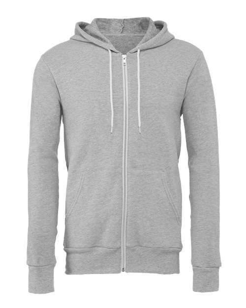 BELLA + CANVAS Unisex Sponge Fleece Full-Zip Hoodie Sweatshirt - Image 4
