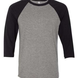 Alternative view of BELLA + CANVAS Unisex Three-Quarter Sleeve Baseball Tee