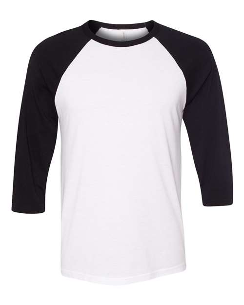 BELLA + CANVAS Unisex Three-Quarter Sleeve Baseball Tee - Image 3