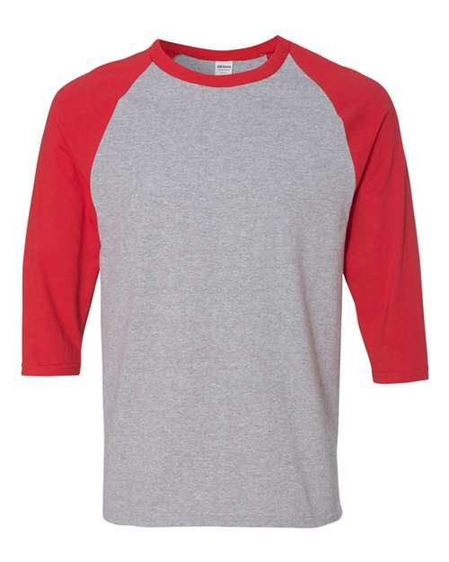 Gildan Unisex Heavy Cotton™ Raglan Three-Quarter Sleeve T-Shirt - Image 4