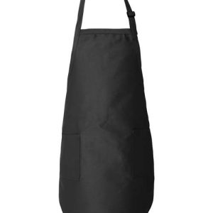 Alternative view of Q-Tees Full-Length Apron with Pockets