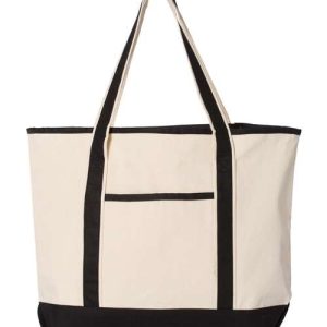 Alternative view of Q-Tees 34.6L Large Canvas Deluxe Tote