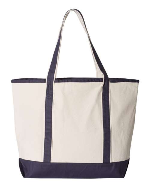 Q-Tees 34.6L Large Canvas Deluxe Tote - Image 5