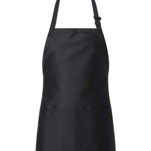 Alternative view of Q-Tees Full-Length Apron with Pouch Pocket