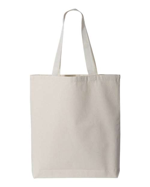 Q-Tees 11L Canvas Tote with Contrast-Color Handles - Image 8