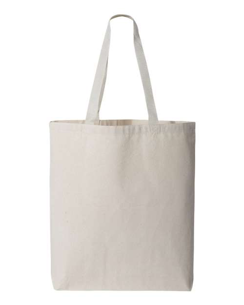 Q-Tees 11L Canvas Tote with Contrast-Color Handles - Image 3