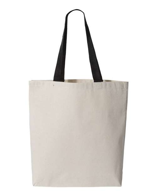 Q-Tees 11L Canvas Tote with Contrast-Color Handles - Image 7