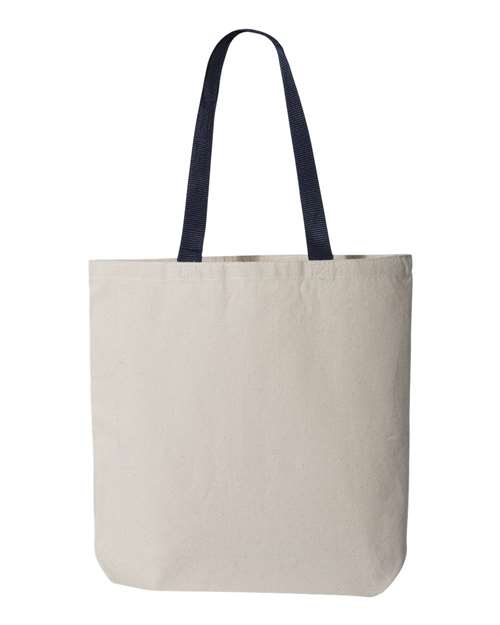 Q-Tees 11L Canvas Tote with Contrast-Color Handles - Image 9