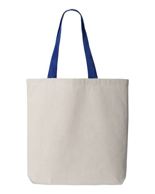 Q-Tees 11L Canvas Tote with Contrast-Color Handles - Image 11