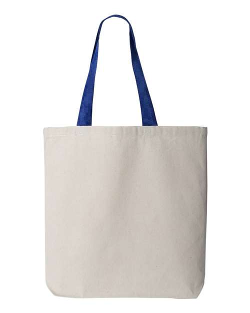 Q-Tees 11L Canvas Tote with Contrast-Color Handles - Image 6