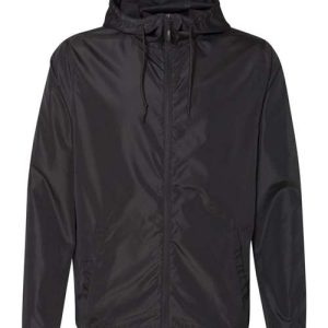 Alternative view of Independent Trading Co. Men's Lightweight Windbreaker Full-Zip Jacket