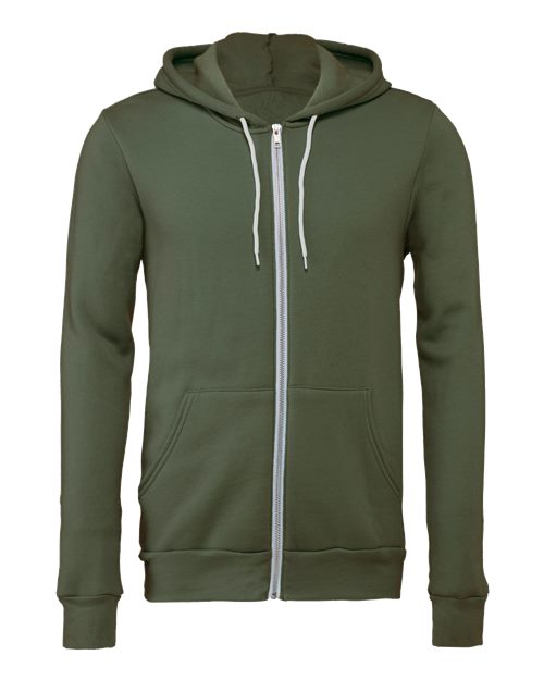 BELLA + CANVAS Unisex Sponge Fleece Full-Zip Hoodie Sweatshirt - Image 20