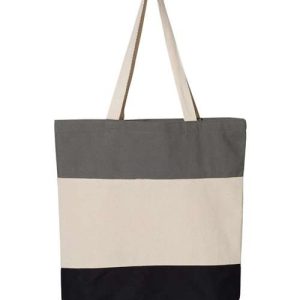 Alternative view of Q-Tees 11L Tri-Color Tote