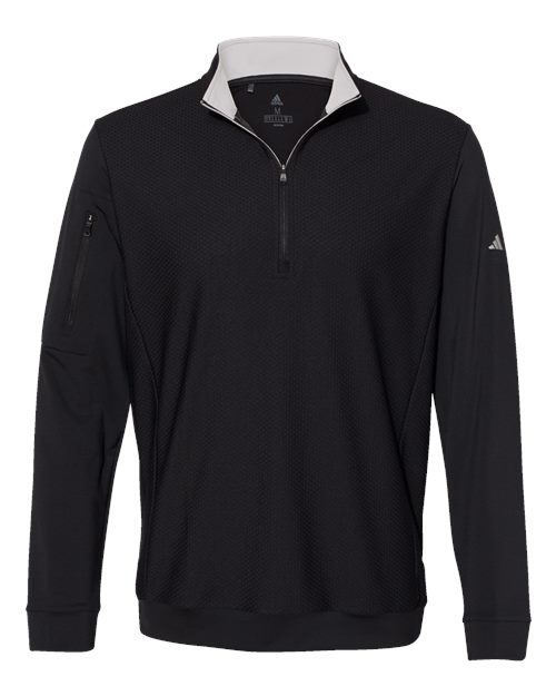 Adidas Men's Textured Quarter-Zip Pullover - Image 2