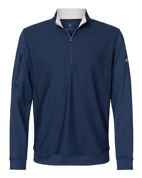 Adidas Men's Textured Quarter-Zip Pullover - Image 3