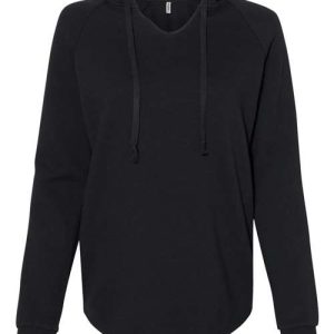 Alternative view of Independent Trading Co. Women’s Lightweight California Wave Wash Hooded Sweatshirt