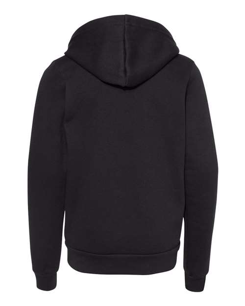 BELLA + CANVAS Youth Sponge Fleece Full-Zip Hoodie Sweatshirt - Image 4