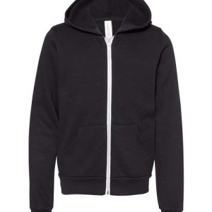 Alternative view of BELLA + CANVAS Youth Sponge Fleece Full-Zip Hoodie Sweatshirt