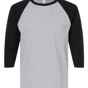 Alternative view of M&O Raglan Three-Quarter Sleeve Baseball T-Shirt