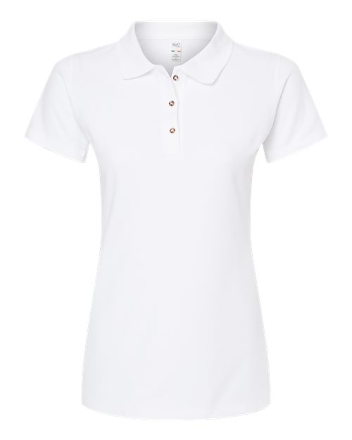 M&O Women's Ringspun Pique Polo - Image 5