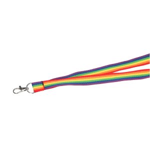 Alternative view of Recycled Polyester Rainbow Lanyard