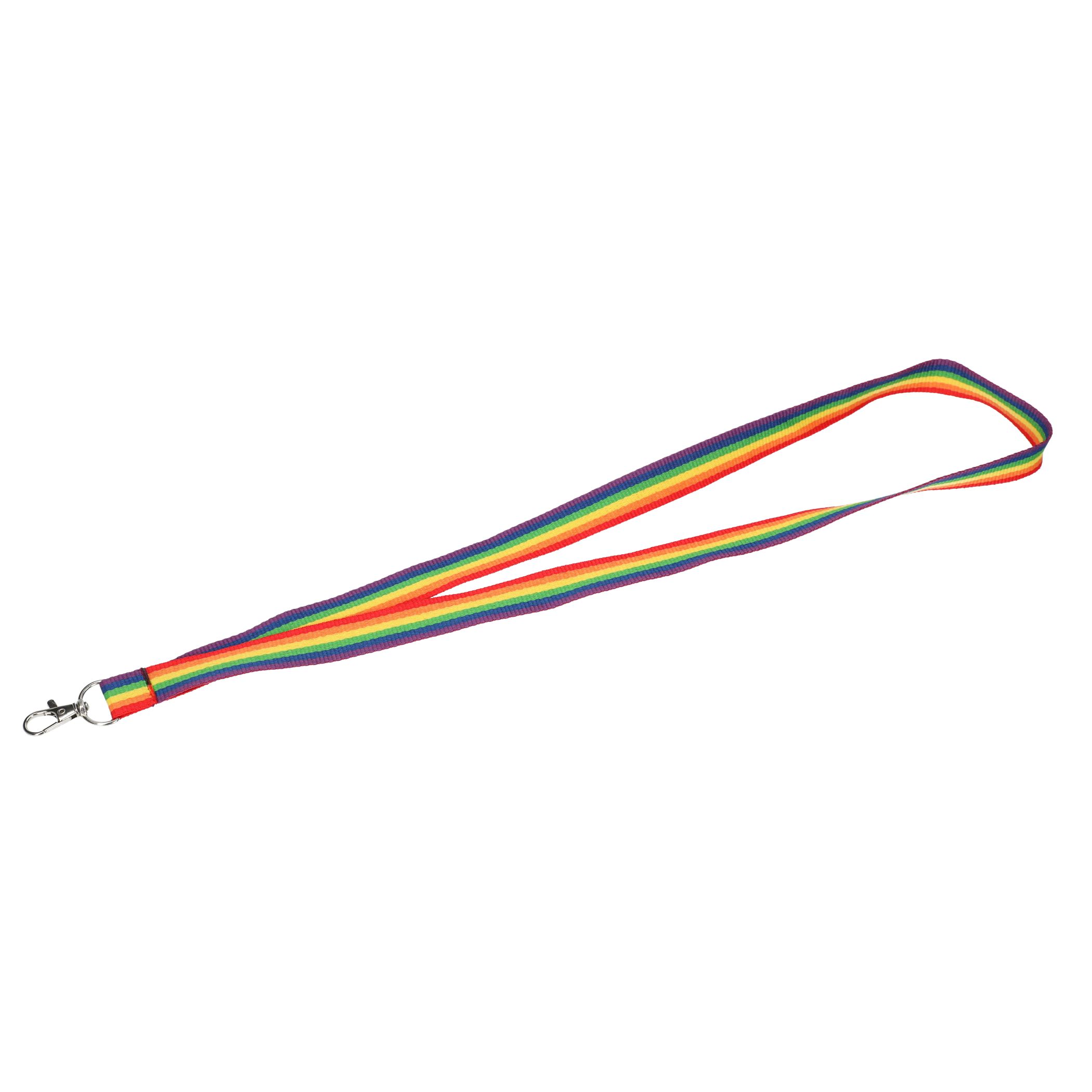 Recycled Polyester Rainbow Lanyard - Image 3