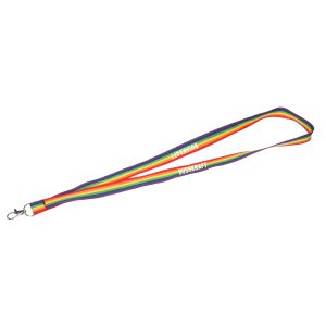 Recycled Polyester Rainbow Lanyard