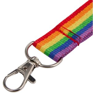 Alternative view of Rainbow Recycled Wrist Lanyard
