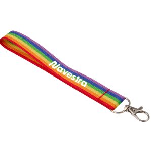 Rainbow Recycled Wrist Lanyard