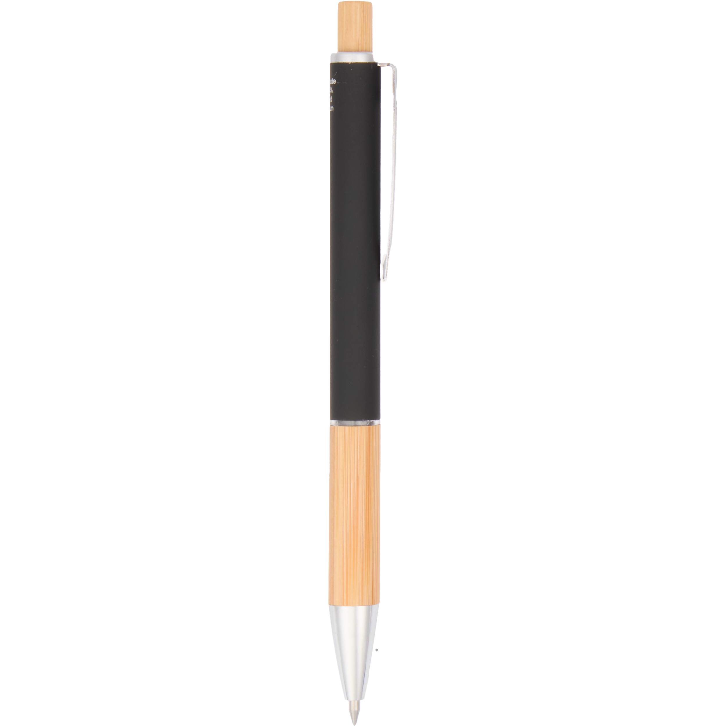 Bamboo and Recycled Aluminum Soft Touch Ballpoint - Image 2