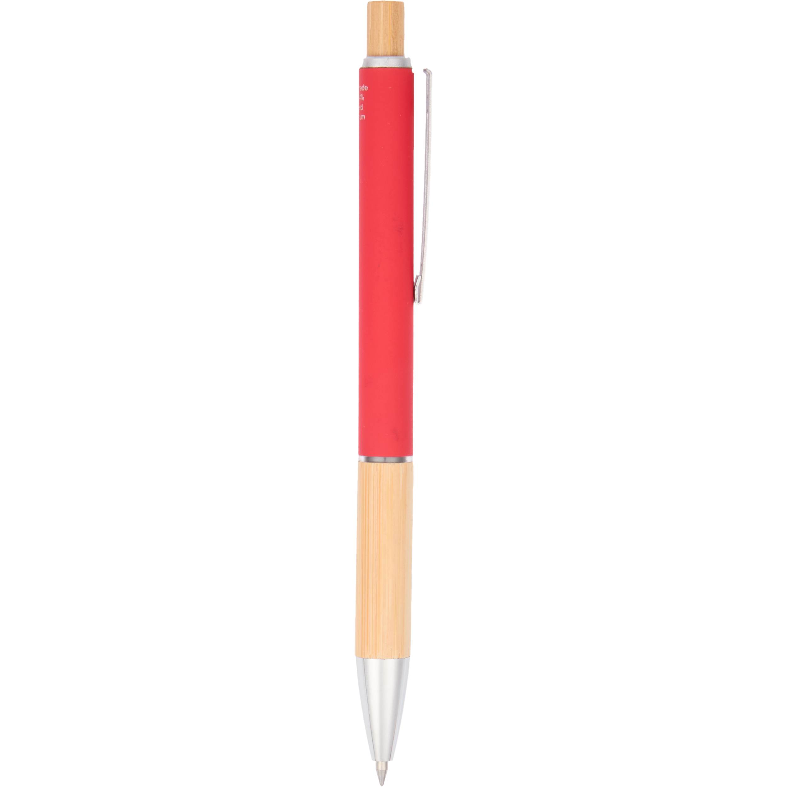Bamboo and Recycled Aluminum Soft Touch Ballpoint - Image 6