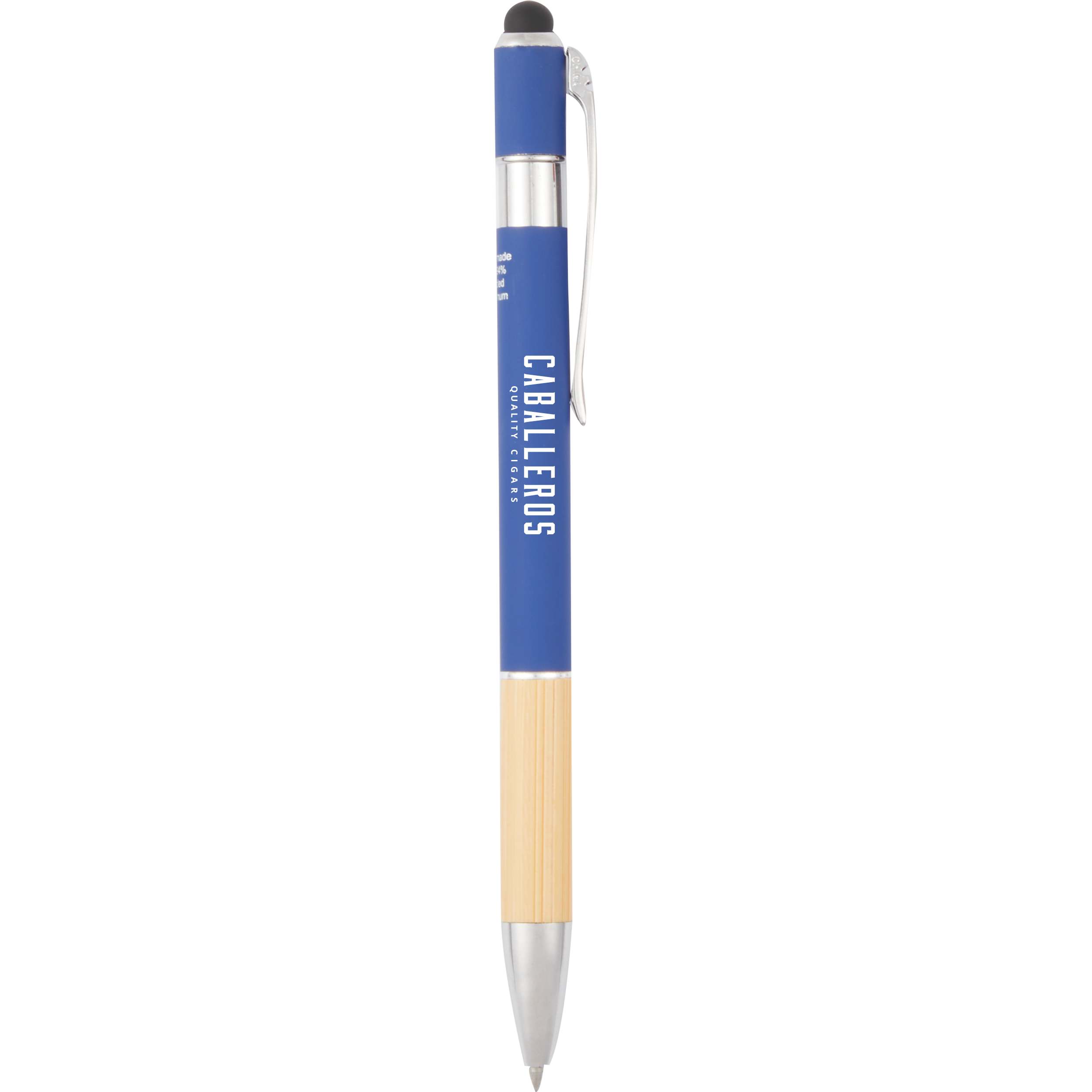 Bamboo and Recycled Aluminum Soft Touch Ballpoint Stylus
