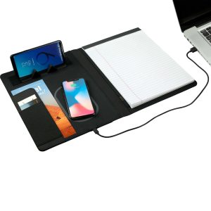 Alternative view of 10" x 12.5" Vienna Wireless Charging Writing Pad with FSC® Mix Paper