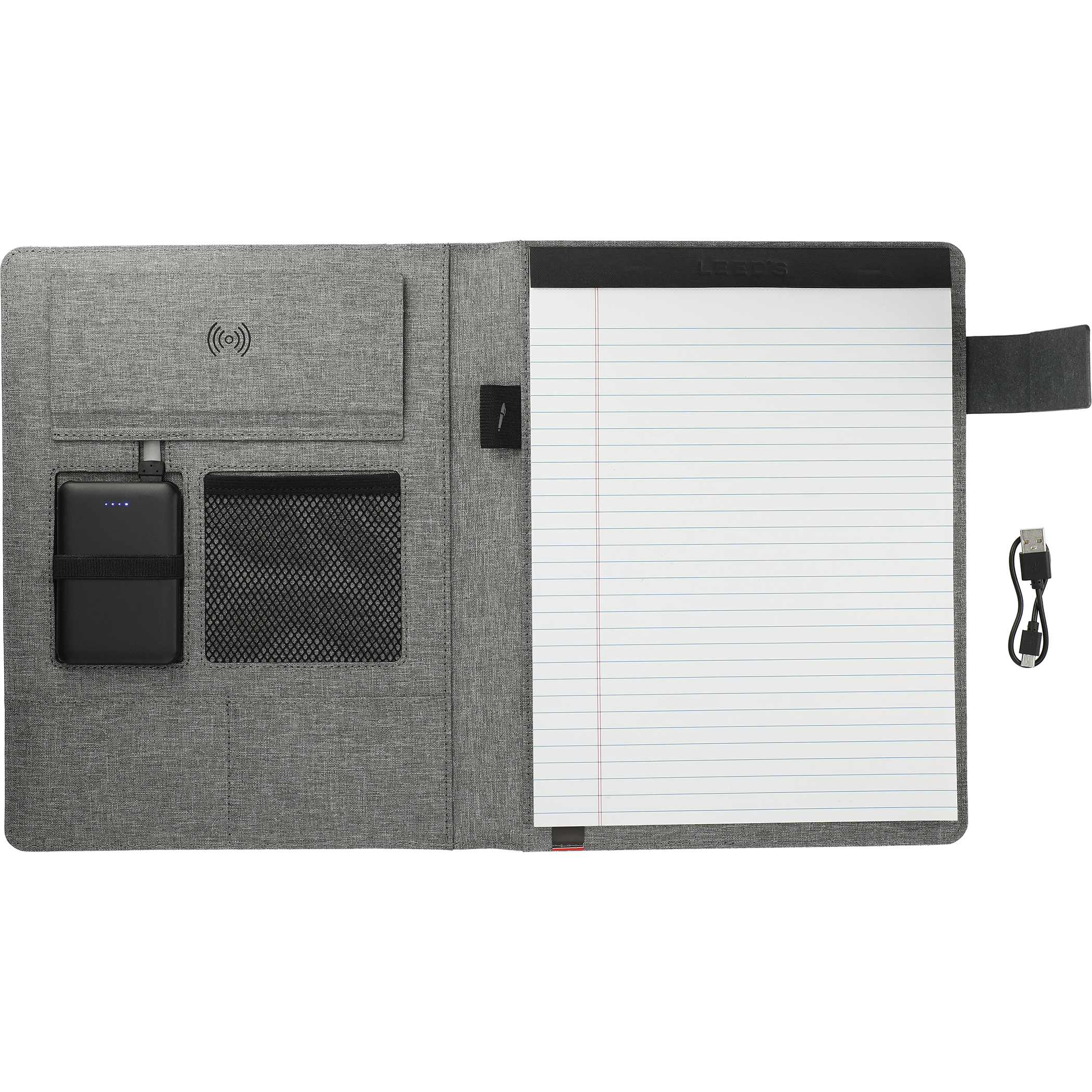 Reclaim RPET 5000 mAh Wireless Charging Writing Pad with FSC® Mix Paper - Image 3
